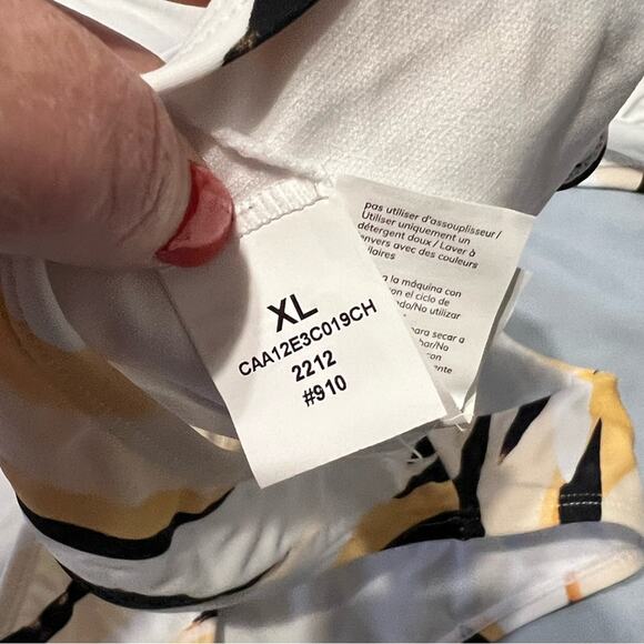 Cupshe X Stassie Cheeky Monokini White Abstract XL‎ - Picture 3 of 4